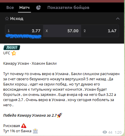 Прогноз на UFC с анализом бойцов