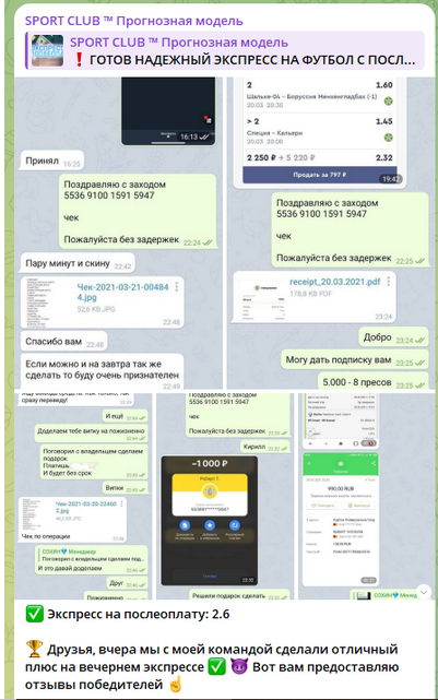 Отчет каппера по платному прогнозу