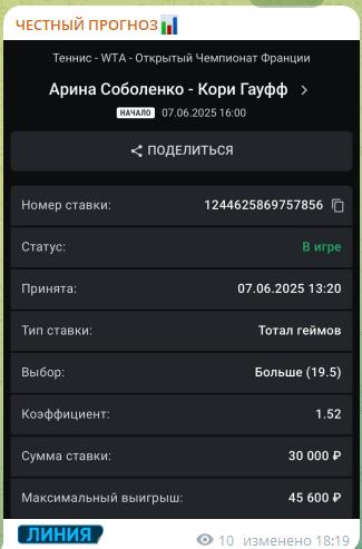 Прогноз на теннис без описания Прогноз на теннис без описания