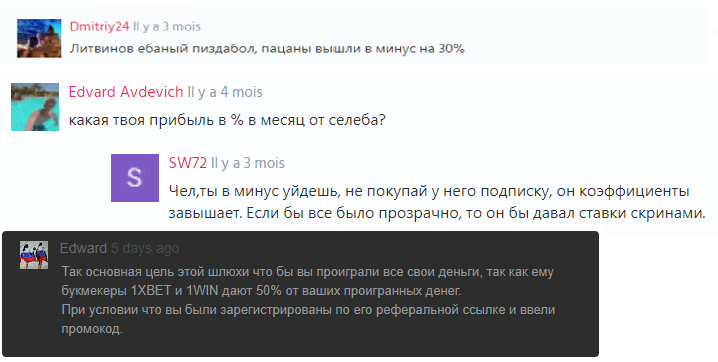 Отзывы на деятельность Влада Литвинова