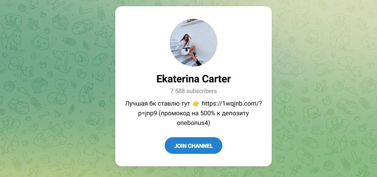 Канал Telegram Ekaterina Carter Kateinvest1 – Реальные Отзывы