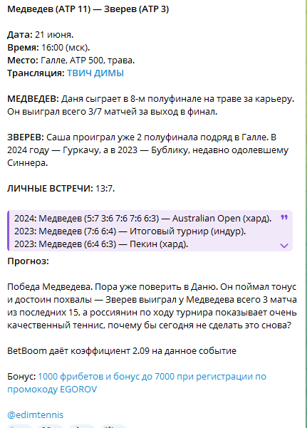 Прогноз на канале