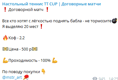 Настольный теннис TT CUP