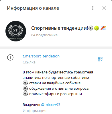 Описание канала