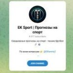 Канал Telegram EK Sport | Прогнозы на Спорт – Отзывы о Егоре @ektennis2