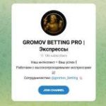 Канал Telegram Gromov Betting Pro | Экспрессы – Отзывы о Константине