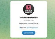 Канал Telegram Hockey Paradise – Отзывы об Александре @hockeyparadise