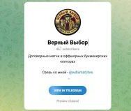 Канал Telegram Верный Выбор – Отзывы о Вячеславе Eufixmatches