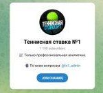 Канал Telegram Теннисная Ставка №1 – Отзывы об Админе @ts1_admin