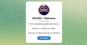 Канал Telegram Hockey | Прогнозы – Отзывы о Denis Hockeyadm